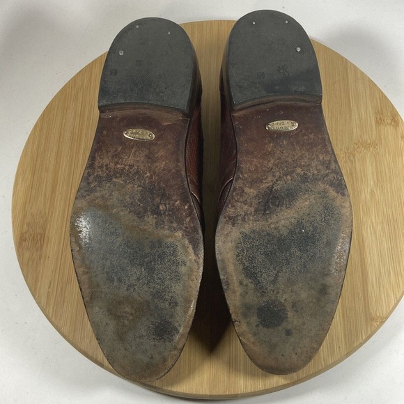 M Stuart Lizard Dress Shoes Vintage Loafers Lace Up Brown Size 8.5 - Picture 10 of 10